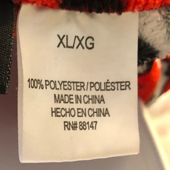 Official Mickey and Minnie red soft fuzzy pj pajama pants size XL - Picture 2 of 2